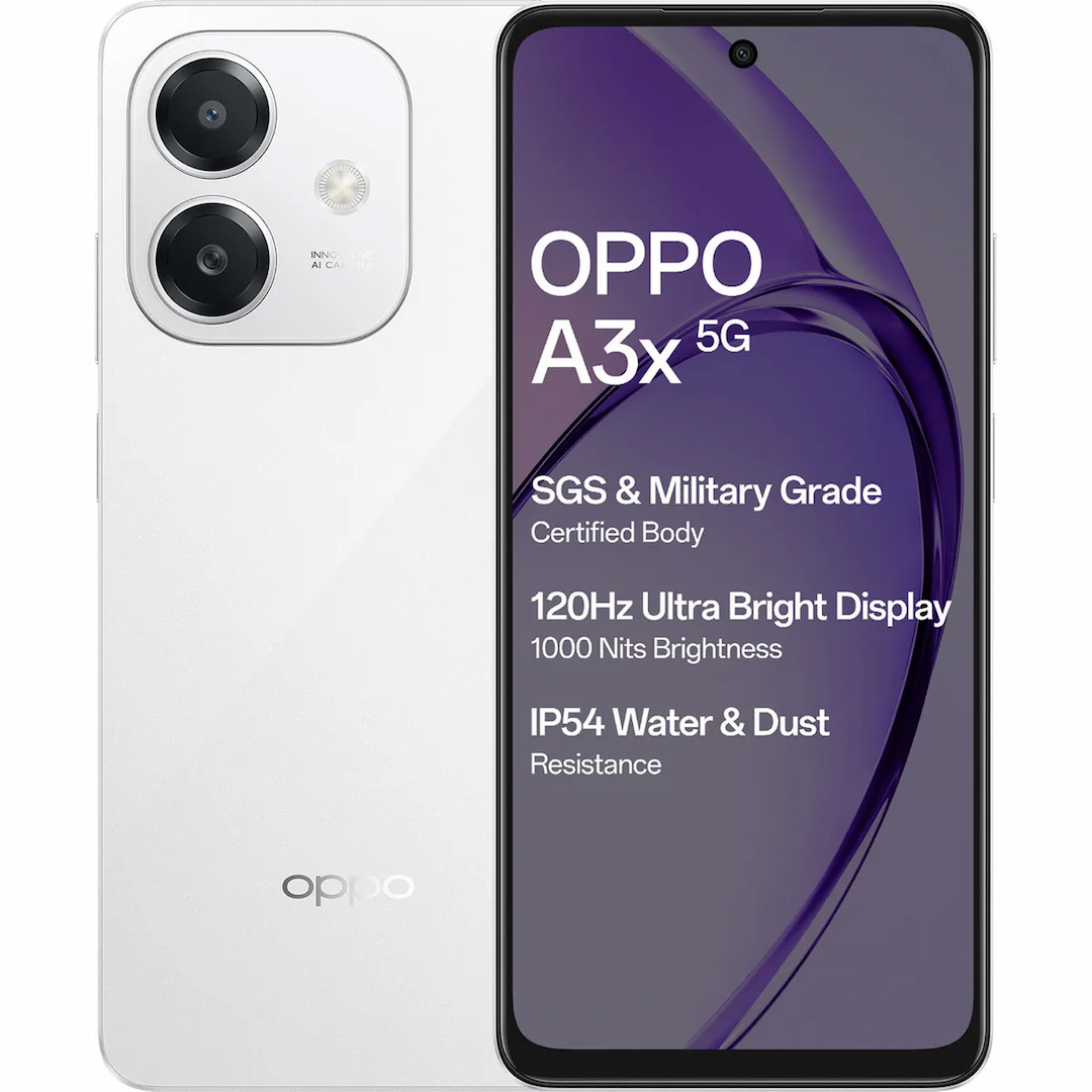 OPPO A3x  (Starlight White, 4 GB + 64GB)