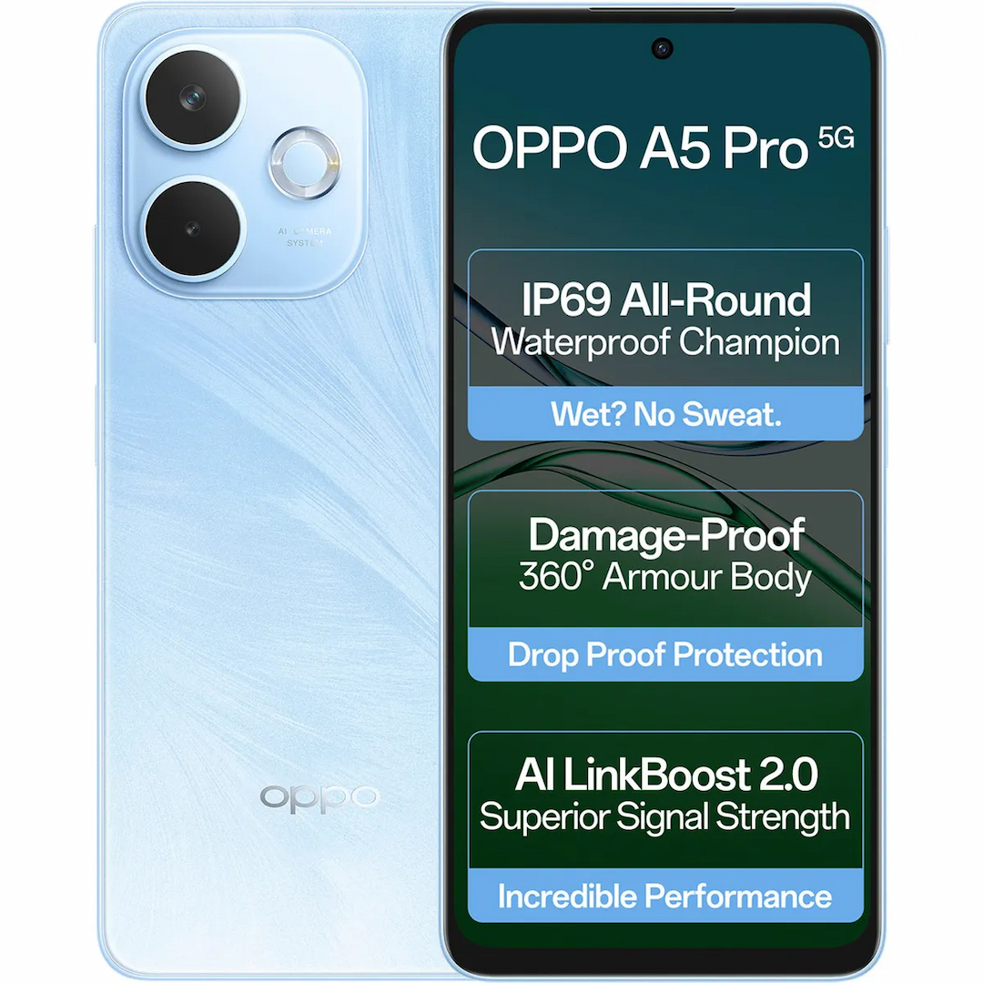 OPPO A5 Pro  (Feather Blue, 8 GB + 128 GB)
